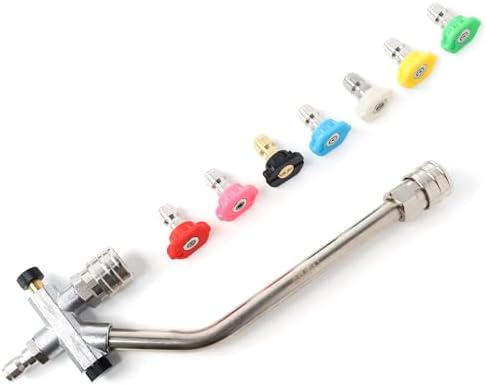 Foam Cannon Dual-Purpose Switch Spray Gun, Foam Cannon Adapter, Connector Accessory, 1/4 Inch Quick Connector, with 7 Nozzle Tips by Cenforge