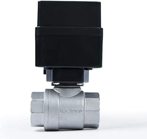 U.S. Solid Motorized Ball Valve- 1/2" Stainless Steel Ball Valve with Full Port, 9-36V AC/DC, 2 Wire Auto Return Setup, Normally Open (N/O) - Image 4