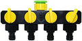 Garden Plumbing Adapter 1 European Standard Threaded Faucet Adapter for 4-Way Hose Distributor with 1/2" -3/4" -1" Internal Threaded Garden Hose (Color : Yellow) by XINHUIPART