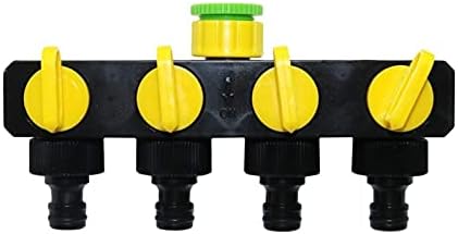 Hose Connector Adapter 1 European Standard Threaded Faucet Adapter For 4-way Hose Distributor With 1/2" -3/4" -1" Internal Threaded Garden Hose (Color : Yellow) by Unknown