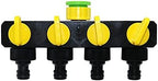 Hose Connector Adapter 1 European Standard Threaded Faucet Adapter For 4-way Hose Distributor With 1/2" -3/4" -1" Internal Threaded Garden Hose (Color : Yellow) by Unknown