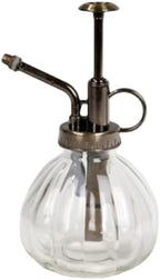 KeuLen Empty Glass Spray Bottle, Handheld Plant Mister Water Sprayer with Fine Mist, Vintage Retro Style for Indoor Plants (1 PC)(Transparent) by Unknown