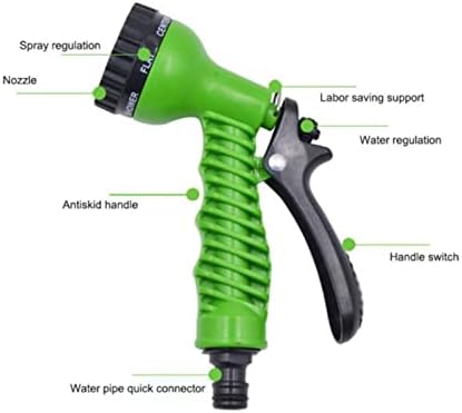 Garden Hose Pipe Spray Gun- Water Spray Gun Soft Grip Handle Multi Pattern Water Sprayer Watering Irrigation Garden Accessories (Color : Green) - Image 5