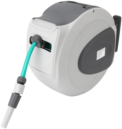 Retractable Garden Hose Reel 65.6ft, Wall Mounted Auto Rewind - Image 3