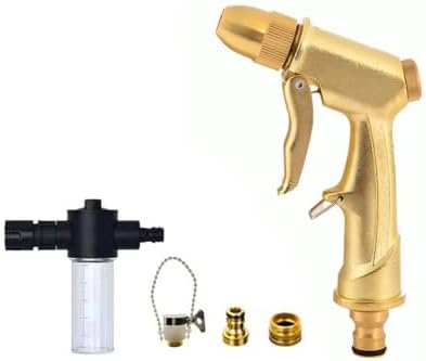 High-Pressure Brass Nozzle Water Gun Garden Hose Sprayer For Gardening Lawn Watering Washing Multi-Purpose Cleaning Tool(Golden Gun set) - Image 2