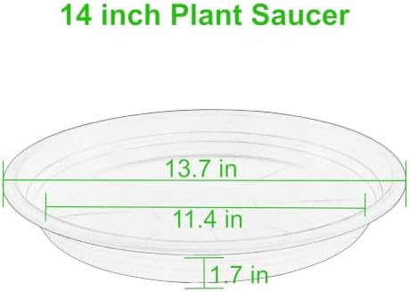 Plant Saucer - 5 Pack 14 Inch Durable Plastic Plant Trays, Terracotta - Image 2