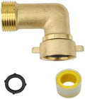 Garden Hose Splitter Heavy Duty Brass 1-2-4 Way Splitter Garden Hose Hexagonal Connector with Grip Shut Off Valves Adapter for Water Tap(1 Way curved EU) by Unknown