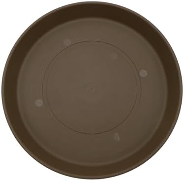 The HC Companies Round Prima Flower Pot Saucers - Plastic Plant Saucer for Outdoors & Indoors - Traditional Plant Pot Trays for Water Drainage -Durable Plant Tray (21-inch Chocolate, Pack of 1) by TheHCCompanies