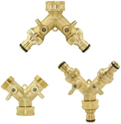 Dual Outlet Water Splitter Valve 3/4" Thread Garden Tap Hose Water Splitter 2-Way Irrigation Valve Y Type Watering Adjustable Switch Controller - Image 4