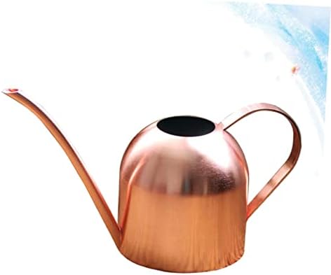 YARNOW 1000ml Copper-Colored Stainless Steel Watering Can for Indoor and Outdoor Gardening Long Spout Design Sturdy Metal Plant Watering Device - Image 3