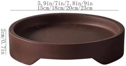 Plant Trays Planter Saucers Watering for Plants, Round Home Ceramic Flower Pot Drip Trays Flower Pots Saucers(Large) - Image 2