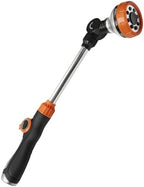 Diivoo Watering Wand Heavy Duty, Metal Garden Hose Wand with 8 Spray Patterns, 18 Inch Long Hose Nozzle Sprayer with Thumb Flow Control & 180° Adjustable Spray Angle, Ideal for Plants,Flowers,Car by Diivoo