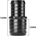 PVC Barbed Straight Pipe Reducer - Corrugated Hose Reducing Joiner & Coupling Adapter Fitting(Blue,48mm to 30mm (1 7/8" to 1 3/16")) - Image 7