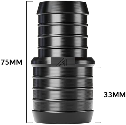 PVC Barbed Straight Pipe Reducer - Corrugated Hose Reducing Joiner & Coupling Adapter Fitting(Blue,48mm to 30mm (1 7/8" to 1 3/16")) - Image 7