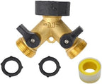 Garden Hose Splitter Garden Hose Splitter Heavy Duty Connector Brass Adapter Water Spigot Connectors(2 Way EU) by Unknown