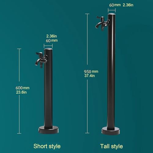 Floor Mounted Faucet Outdoor Water Pipe Vertical Fountain Irrigation Column,Stainless Steel Outdoor Water Column Faucet - Freestanding Garden Irrigation, Antifreeze Design, Compact Size, MUL - Image 7