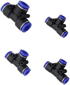 5 Pcs 10mm Tee Connector Garden Irrigation Quick Connectors Pneumatic Joint Mist Cooling System Adapters - Image 4