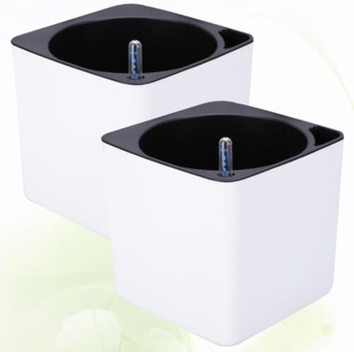 Kisangel Planter Plastic with Double Layer Design Self Watering Flower Pot Large Capacity Square and Detachable Inner Pot for Weather Condition Indoor and Outdoor Plants - Image 5