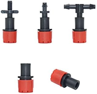 Hose connector Quick Connection Garden Hose Adjustable Dripper with 6 mm Hole, 1/4 Inch Three-Way Threaded Connector with Barb, Micro Drip Irrigation, 200 Anti-Clogging Drippers (Color : D)(B) - Image 2
