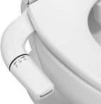 SAMODRA Ultra-Slim Hygienic Bidets Attachment for Existing Toilets - Adjustable Fresh Water Pressure Dual Nozzle (Frontal & Rear Wash) Easy to Install, Black by SAMODRA