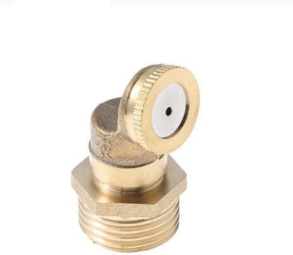 10pcs 1/2" Misting Nozzle Brass Atomizing Spray Fitting Nebulizer Hose Connector Water Sprinkler Adjustable Compatible With Garden Lawn Irrigation(A-1 hole) by Unknown
