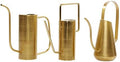 Deco 79 Metal Watering Can Indoor Outdoor Planter Small Planter Pot, Set of 3 Planters 12", 12", 11"H, Gold by Unknown