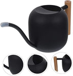Plant Watering Can Black with Long Spout, Stainless Steel 1.2l - Image 7