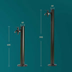 Modern Stainless Steel Garden Water Column with Faucet, Freestanding Hose Stand, Decorative Water Feature Fountain, Hydrant, for Garden Irrigation and Washing - Image 4
