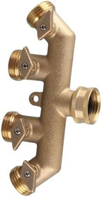 4 Way Brass Hose Splitter NPT 3 4 Inch Garden Water Tap Connector Distributor - Image 3