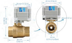3/4" 2 Way 12VDC Brass NPT Reverse Polarity 2 Wires On/Off Motorized Electrical Ball Valve - Image 4