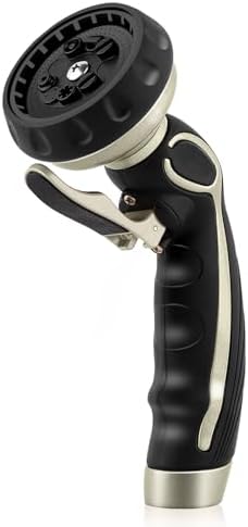 RESTMO Hose Nozzle with Easy Self-Lock Trigger, Heavy Duty Water Sprayer by Restmo