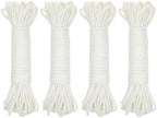 4pcs Plant Watering Wick Cord 4mm Thick - Automatic Self Watering String for Pots - Vacation Hydroponic Irrigation Rope for Indoor Garden Flower Nursery by LALADEFIEE