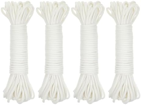 4pcs Self Watering Wick String - 4mm Thickness Cotton Rope for DIY Vacation Potted Flower - Hydroponic Wicking for Planter Auto Watering Device by Yardenfun