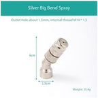 Adjustable Garden Hose Nozzle Sprayer, Elbow and Straight for Easy Watering Silver Elbow Nozzle 10pc - Image 2