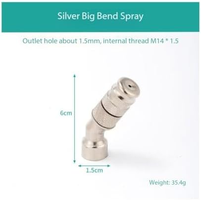 Adjustable Garden Hose Nozzle Sprayer, Elbow and Straight for Easy Watering Silver Elbow Nozzle 10pc - Image 2