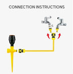 Automatic Lawn Water Sprinkler 360 Rotating Sprinkler Garden Sprinkler with Tube -360 Degree Rotating Sprinkler System for Farm Garden Lawns Plants Grass and Kids Water Playing wyqdp240312(Color:30M, - Image 7