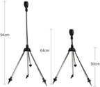 Rotating Tripod Sprinkler Stainless Steel Garden Automatic Rotary Irrigation System Adjustable 360 Degree Watering for Lawn Yard Greenhouse Large Area Silver Black - Image 5