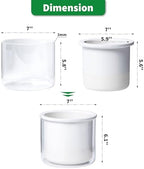 Phoenix Vine 6 Inch Self Watering Planter, Design White Terracotta Pot for Plants, Indoor Cylinder Terra Cotta Pot with Glass Vase, Set of 1, 51-B-F-1 - Image 3