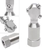 3/4" Portable Rotary Cleaning Nozzle with 3 Jet, Head Internal Thread Washing Nozzle 360° Rotating Stainless Steel Washing Spray Nozzle for Indoor/Outdoor Cleanings (1/2" Internal Thread) - Image 6