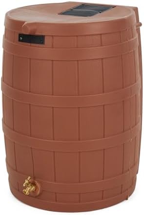 Good Ideas Rain Wizard Water Collection Barrel, 50 Gallon, Terra Cotta - Image 2