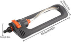 Turbo Oscillating Sprinkler, Heavy Duty Water Sprinkler for Yard 19 Nozzles Automatic Oscillating Lawn Sprinkler Watering Device for Home Garden Agricultural Irrigation - Image 2