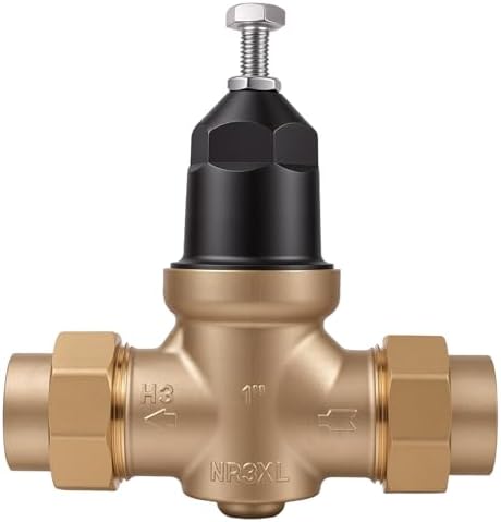 Upgraded 1" Brass Pressure Reducing Valve，Water Pressure Regulator for home with Double Union FNPT Connection - Stainless Steel Strainer Screen (1 inch) by Unknown