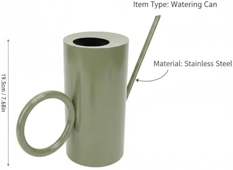 Dpofirs No Spills Watering Can for Indoor Gardening | Stainless Steel Long Spout 33.5cm Pot for Succulents (Green) - Image 2