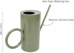 Dpofirs No Spills Watering Can for Indoor Gardening | Stainless Steel Long Spout 33.5cm Pot for Succulents (Green) - Image 2