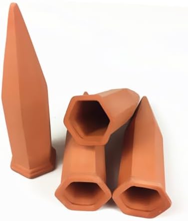 Ipetboom Porcelain Orange Automatic Watering Spikes 4 Pcs for Patio Plants by Unknown