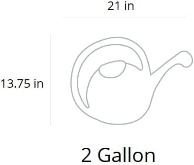 2 Gallon Plant Watering Can - Large Plastic Garden Water Pot with Dual Spray Options for Indoor Outdoor Plants Flower, Clay - Image 3