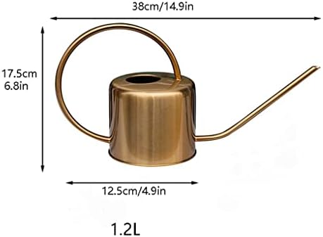 Watering Can Watering Can Decorative Copper Colored 1.2L Watering Can Easy Pour Gooseneck Spout for Fast and Easy Outdoor Indoor Plant Watering Decorative Watering Can - Image 2