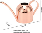 Watering Can, Stainless Steel Long Spout Sprinkling Pot, Long Spout Pot Stainless Steel Rose Gold for House Bonsai Garden Flower - Image 3