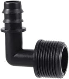 1/2" 3/4" Male Thread To DN16 DN20 Pipe Barb Elbow Connector Micro-Spray Drip Irrigation System Accessories(3I4 M-Thread To DN16,50Pcs) by Unknown