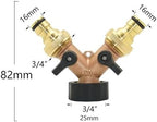 Hoses Connector Brass 3/4 Threaded 4-Way Garden Faucet Manifold Water Pipe 4-Way Manifold Female 3/4 Irrigation Valve 1 pc(I) - Image 2